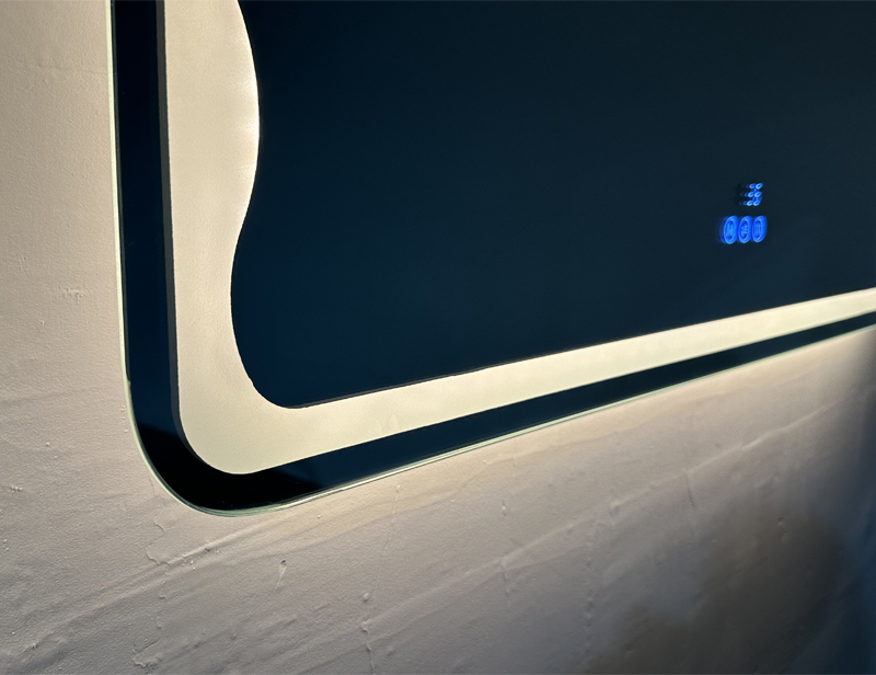 Mosmile Rounded-Corner LED Light Wall Bathroom Mirrors