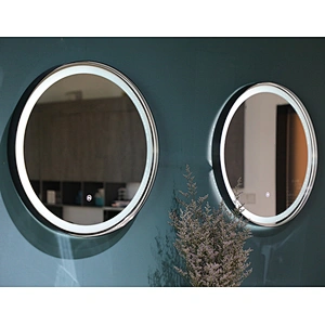 Mosmile Round LED Light Bathroom Mirror with High Framed