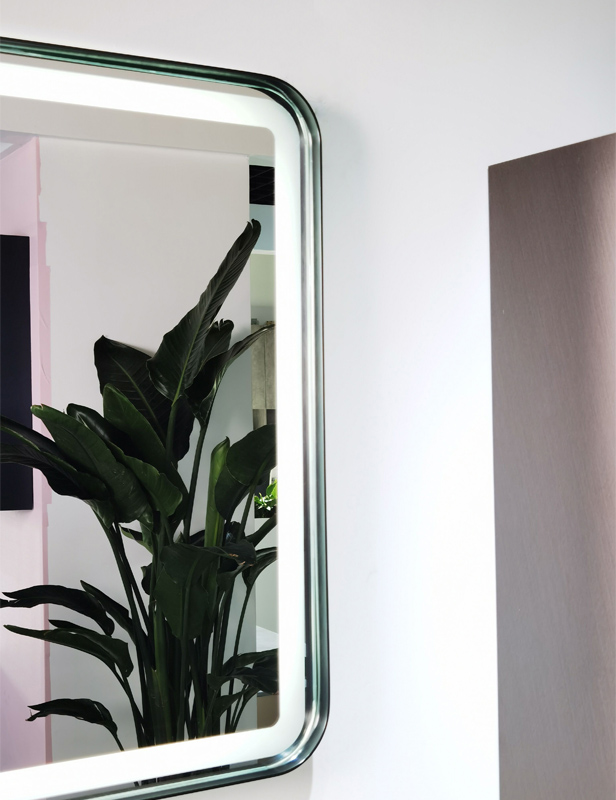 Mosmile Rounded-Corner Rectangle LED Bathroom Mirror