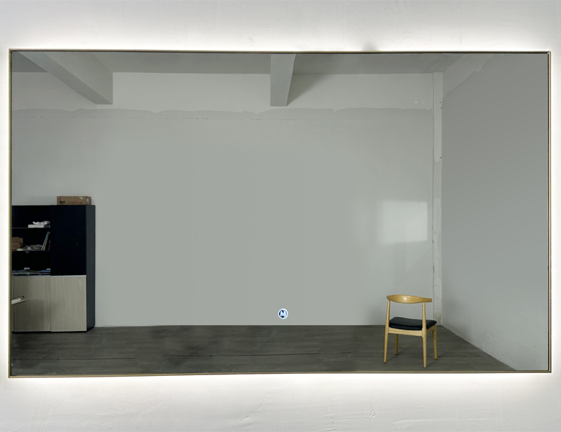 Mosmile Wall Framed LED Bathroom Mirror with Blacklit