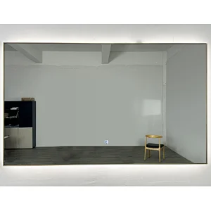 Mosmile Wall Framed LED Bathroom Mirror with Blacklit