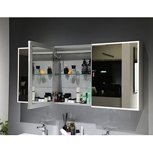 Mosmile Frameless 3 Door LED Bathroom Mirror Cabinet