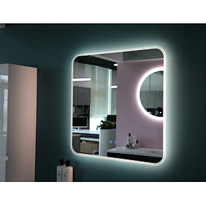 Mosmile Rectangle Rounded-Corner Wall LED Bathroom Mirror