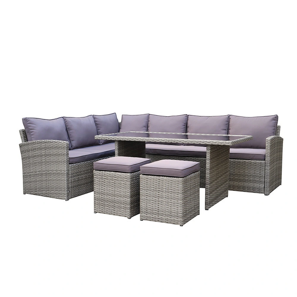 classic cheap rattan corner sofa set with cushion