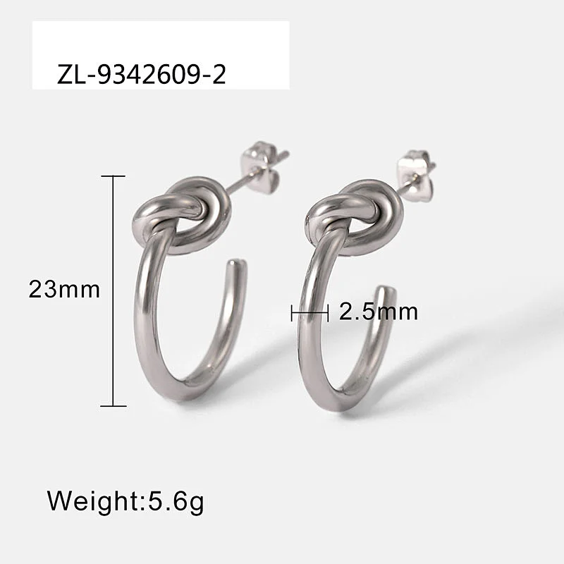 Basic 18K Gold Twisted Lock Hoop Earrings