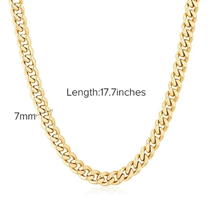 Basic Cuba Chain Layered Stainless Steel Necklace Set