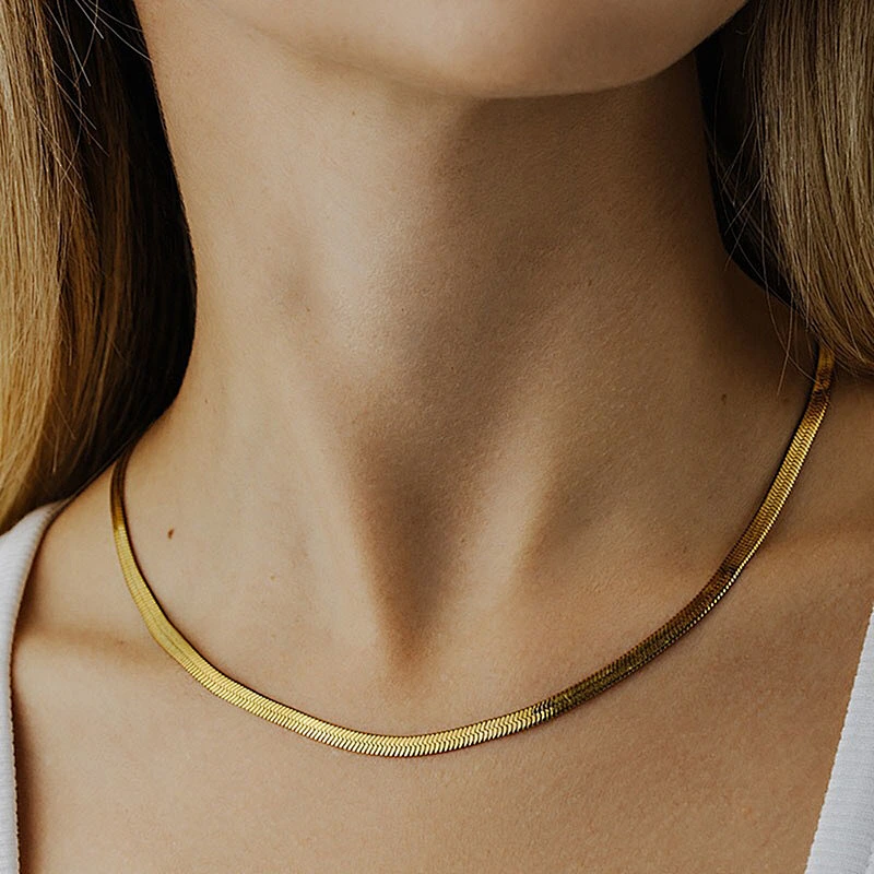 Basic Cuba Chain Layered Stainless Steel Necklace Set