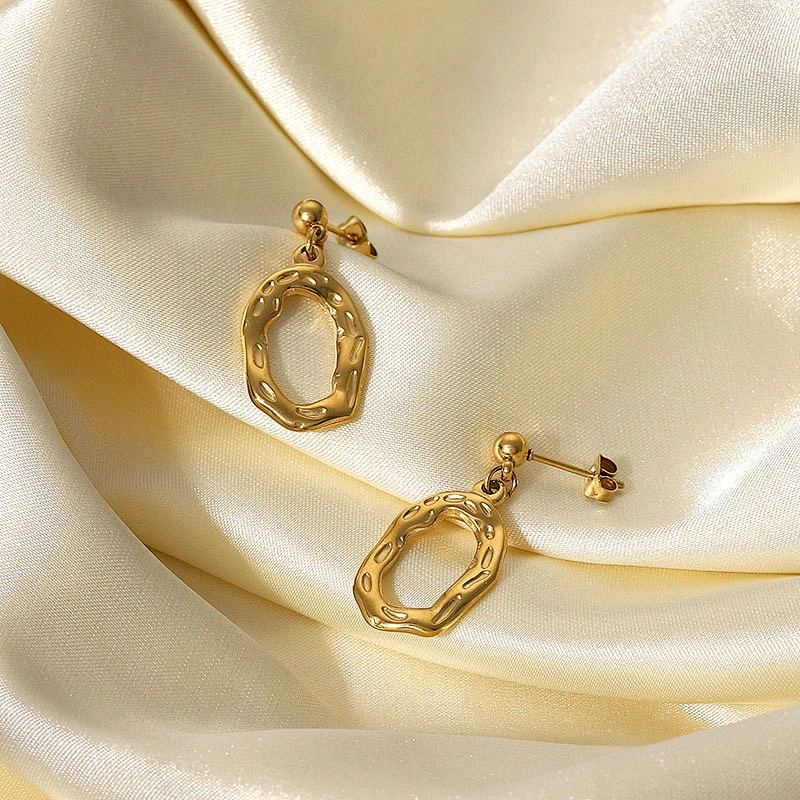 Basic Stud Post Pendant Stainless Steel Earring For Women