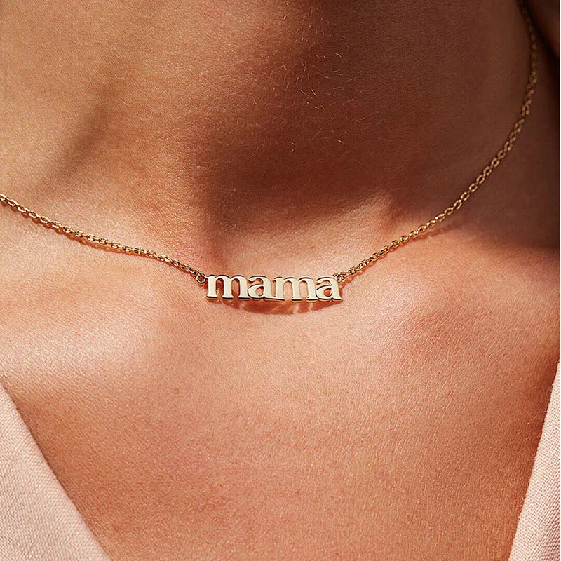 Hot Sale Titanium Steel Letter Pendant Necklace Women