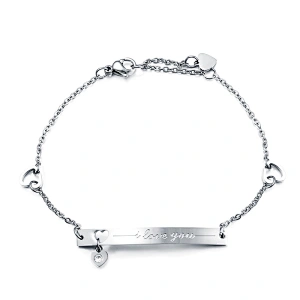 Stainless Steel Rose Gold Rhodium Plated Bracelet