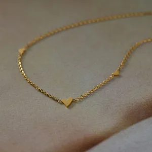 18K Gold Plated Irregular Heart Short Necklace Customized