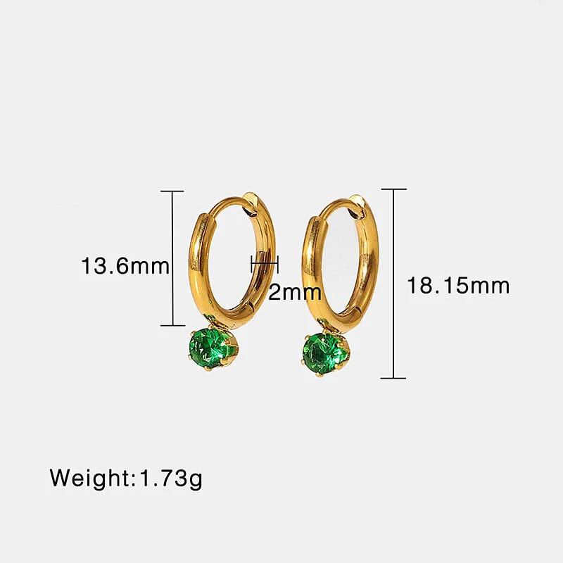 Simple Earrings Jewelry Zircon Pendant Earrings Women