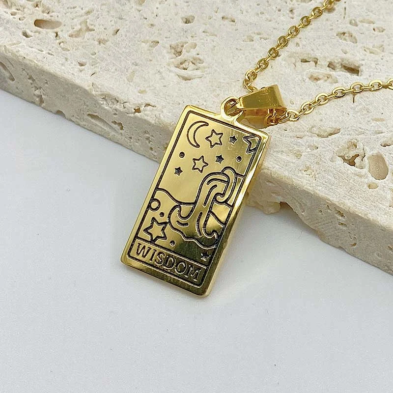 Engrave Tarot Pendant Necklace Custom