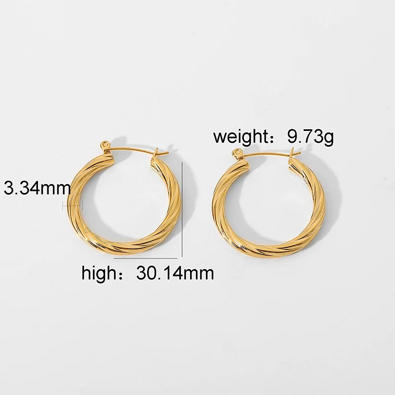 Fashion Gold C Shape Metal Earrings Wholesale
