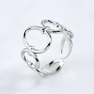 Adjustable Hollow Stainless Steel Rings For Women