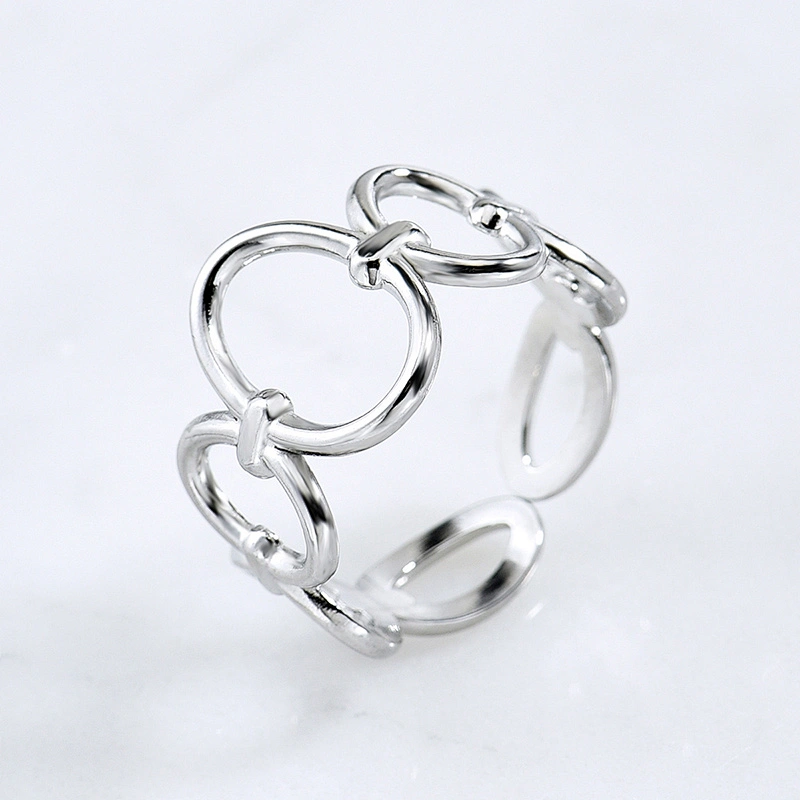 Adjustable Hollow Stainless Steel Rings For Women