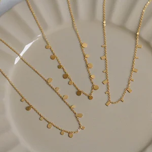 Stainless Steel Delicate Small Pendant Necklace