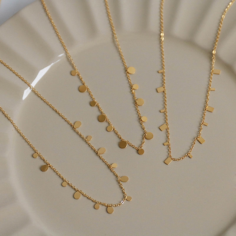 Stainless Steel Delicate Small Pendant Necklace