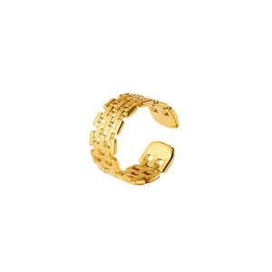 Fashion Open Ring Stainless Steel Hollow Ring Women