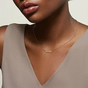 Simple Love Letter Drop Women Choker Necklace Custom