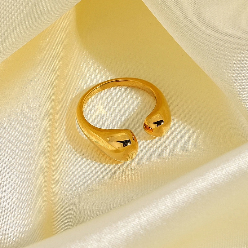 Stainless Steel Ring Ladies Adjustable Open Ring Jewelry