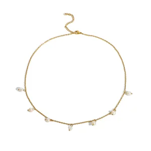 Gold Plated Freshwater Pearl Necklace Customize