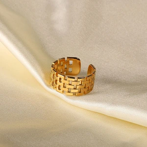 Fashion Open Ring Stainless Steel Hollow Ring Women