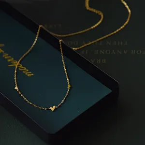18K Gold Plated Irregular Heart Short Necklace Customized
