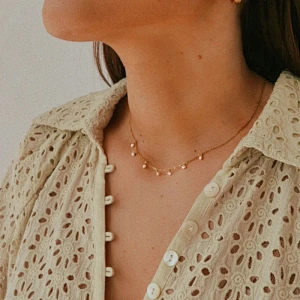 Gold Plated Freshwater Pearl Necklace Customize