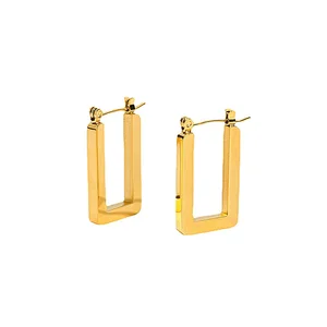Titanium Steel Earrings Gold Plated Steel Geometric Earrings