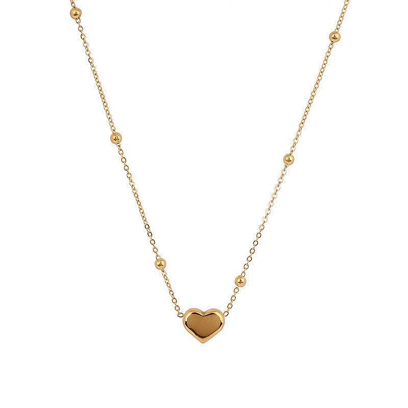 18K Gold Plated Delicate Heart Necklace Custom