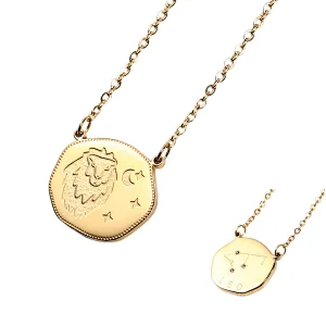 Trend Stainless Steel Zodiac Sign Charm Series Necklace
