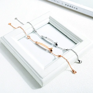 Stainless Steel Rose Gold Rhodium Plated Bracelet