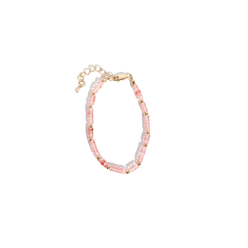 Bohemian Pink Natural Stone Beads Bracelet