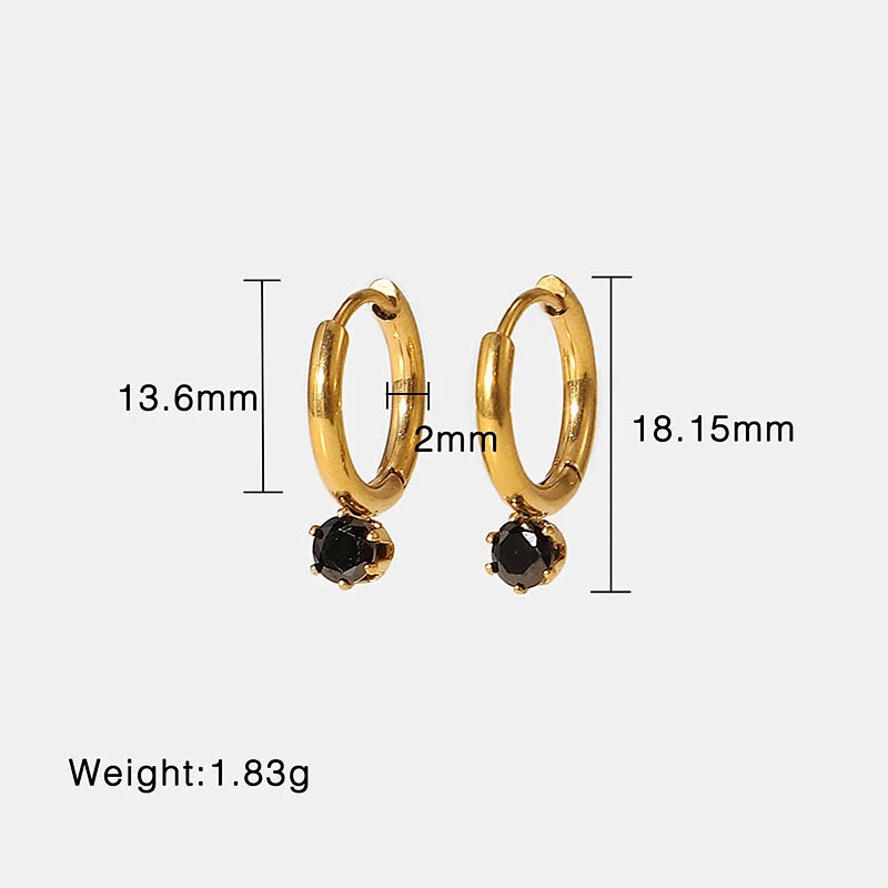 Simple Earrings Jewelry Zircon Pendant Earrings Women