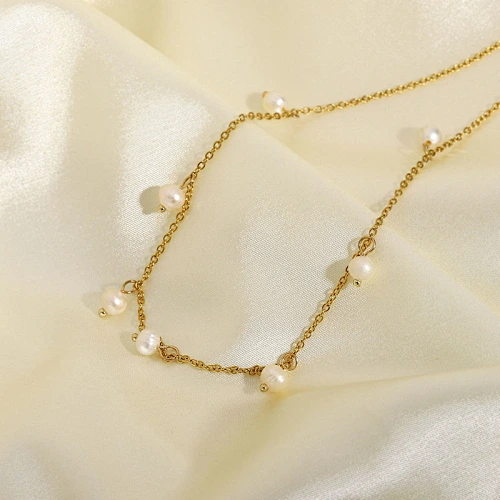 Gold Plated Freshwater Pearl Necklace Customize