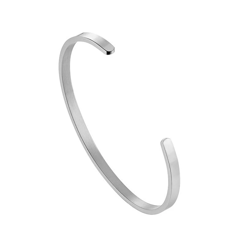 Simple Basic Gold Stainless Steel Bracelet