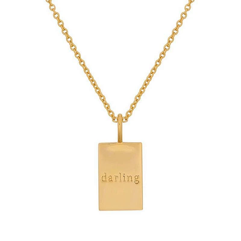 18K Gold Plated Letters Of Words Pendant Necklace