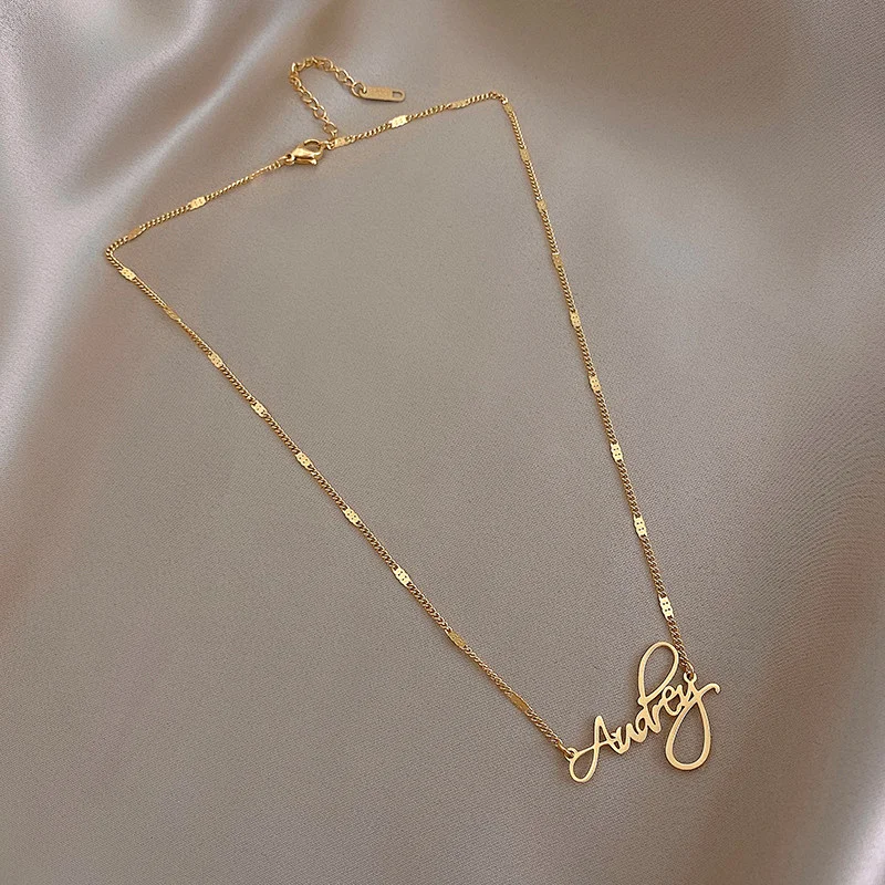 Simple Charm Alphabet Pendant Necklace Custom