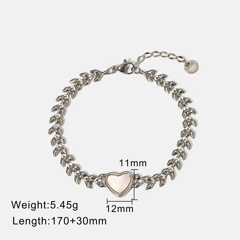 14k Gold Plated Shell Heart Shaped Girls Bracelet
