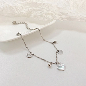 Valentines Shell Heart Charms Bracelets Custom