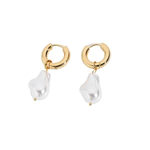 Fashion Fresh Water Pearl Bead Small Hoop Earrings