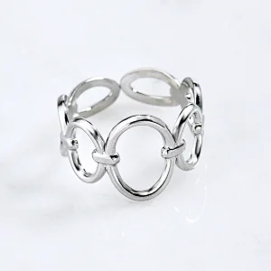Adjustable Hollow Stainless Steel Rings For Women