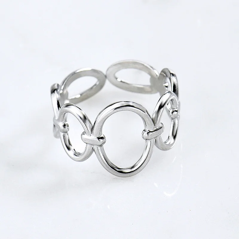 Adjustable Hollow Stainless Steel Rings For Women