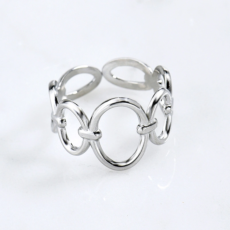Adjustable Hollow Stainless Steel Rings For Women