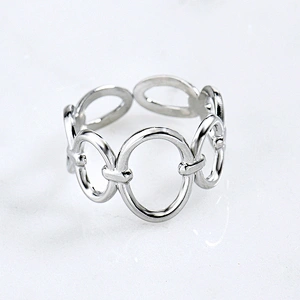 Adjustable Hollow Stainless Steel Rings For Women