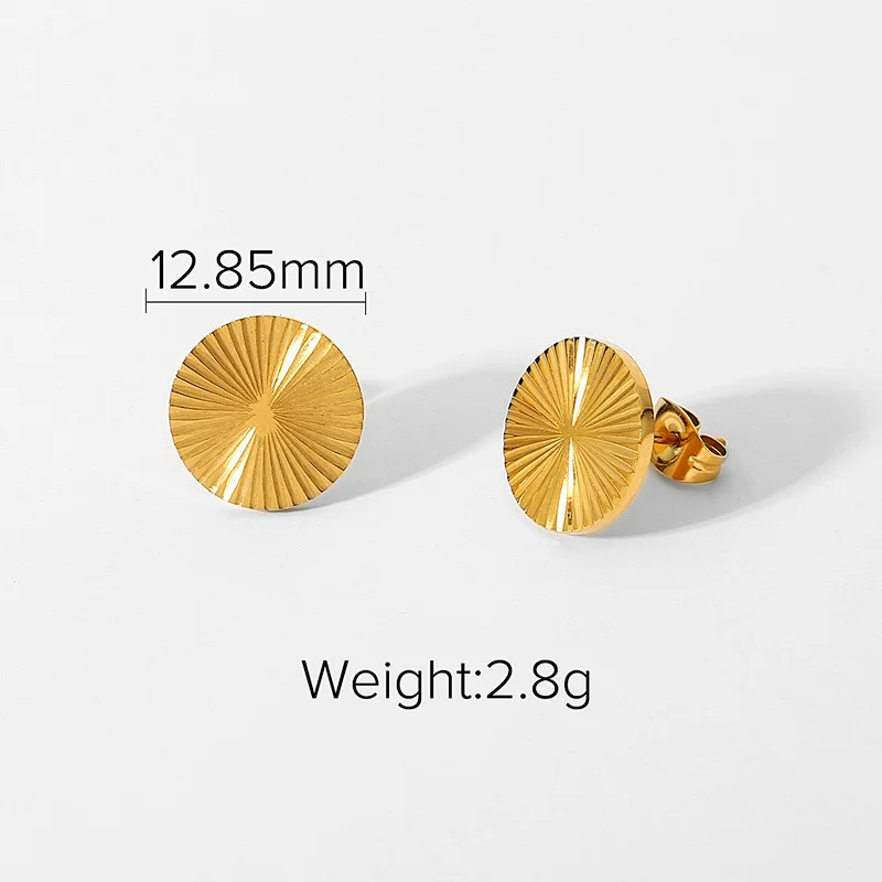 18K Gold Plated Titanium Steel Butterfly Heart Stud Earrings