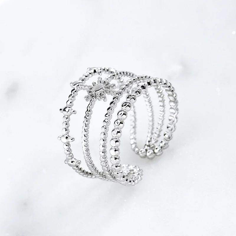 Silver Star Stainless Steel Rings For Women Manufacturer