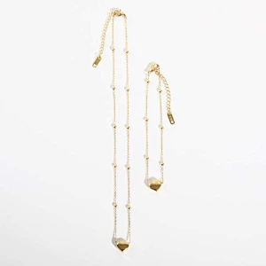 18K Gold Plated Delicate Heart Necklace Custom