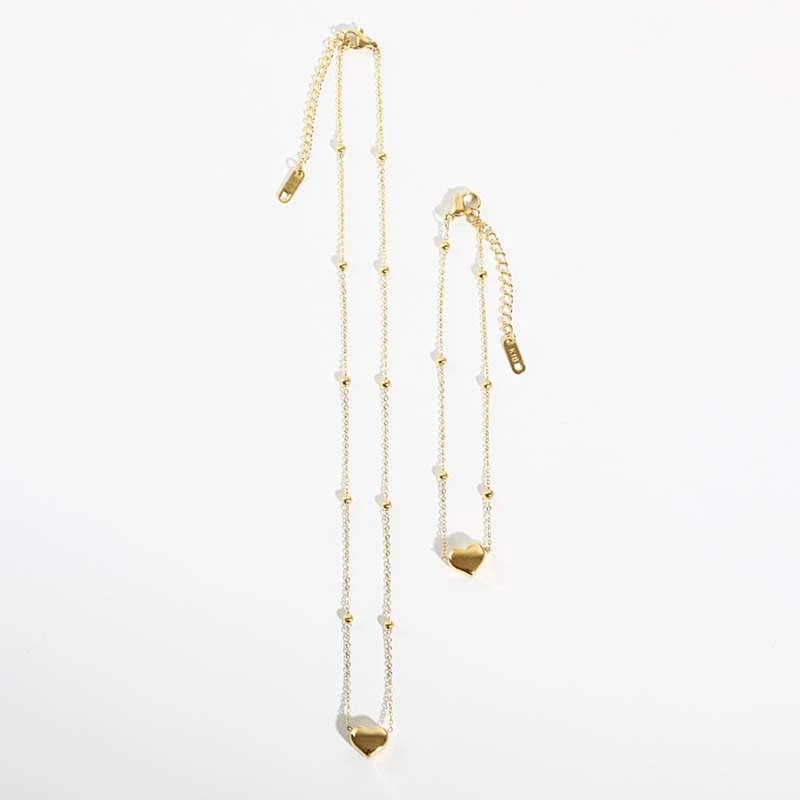 18K Gold Plated Delicate Heart Necklace Custom